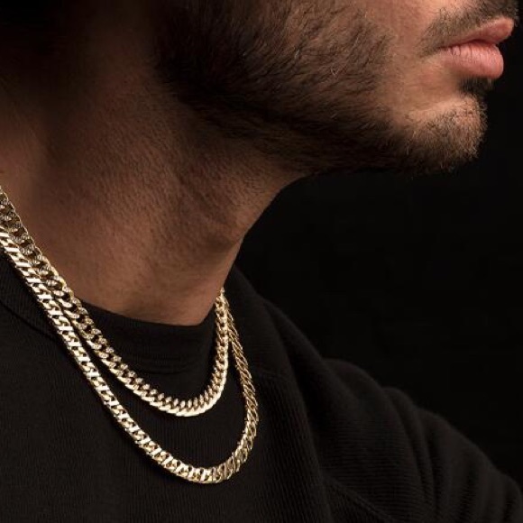 Other - Men’s Gold Plated Tennis Cuban Chain Necklace